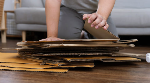 Image of proper storing of cardboard boxes