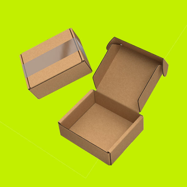brown mailing boxes