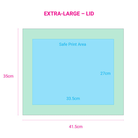 Image of safe print area custom branded premium magnetic gift boxes extra large mint green