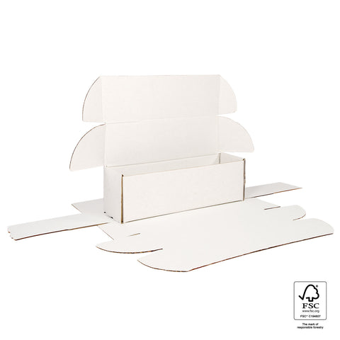 Self-Locking Bottle Mailing Boxes White