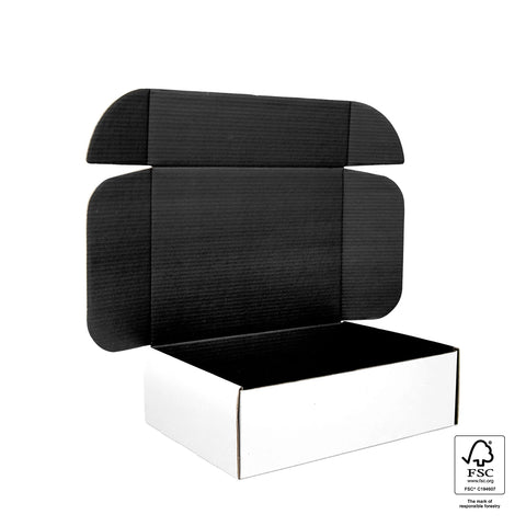 Image of Black and white mailing box on a white background