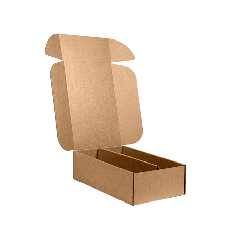 Image of Two Bottle Wine Box With Insert - Brown