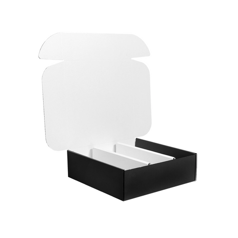 Image of Three Bottle Wine Box With Insert - Black