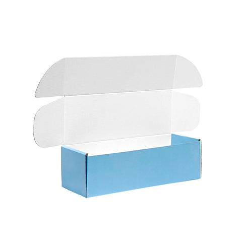 Image of empty one-bottle blue wine box
