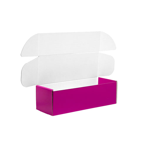 Image of empty one-bottle magenta wine box