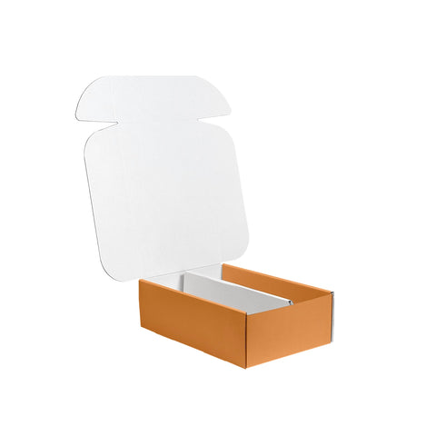 Image of Two Bottle Wine Box With Insert - Orange