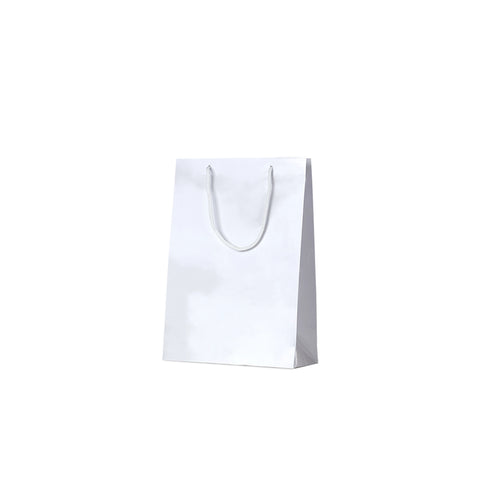 Image of White Gloss Carry Bags - Medium