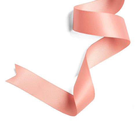 Image of High-Quality Satin Ribbon Peach Colour - NEON Packaging