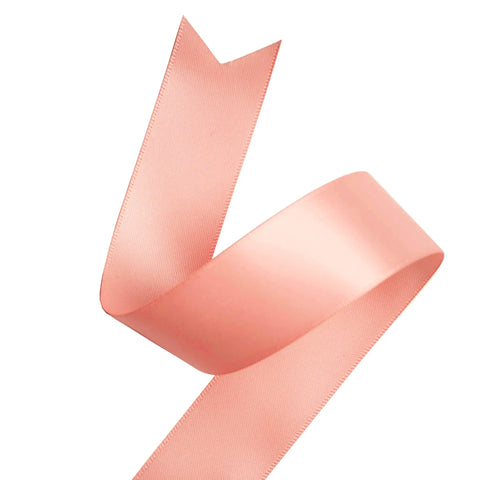 Image of Matte and Glossy Satin Ribbon Peach - NEON Packaging
