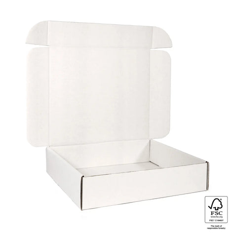 empty white mailing box