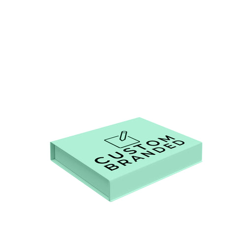 Image of Extra large mint green magnetic gift box with custom branding - premium packaging Australia