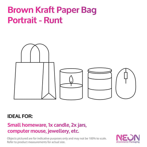 Image of Brown Kraft Paper Bags - Runt - NEON eCommerce Packaging