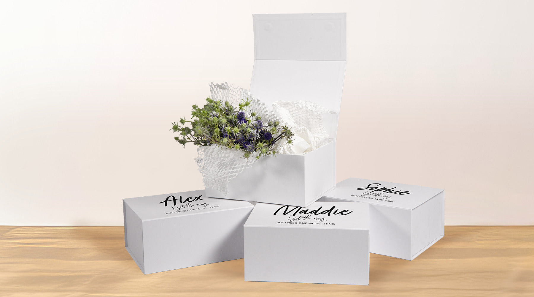 Elegant White custom gift box