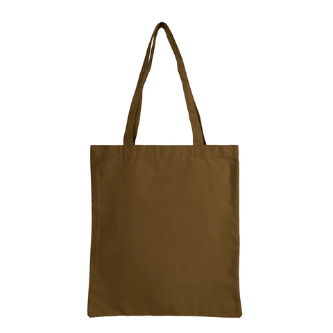 Image of 12 oz Canvas Tote Bag Plain - Chocolate Brown