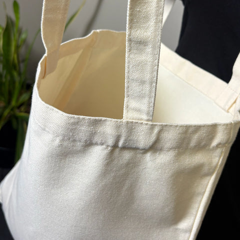 Image of 12 oz Canvas Tote Bag Plain - Yellow