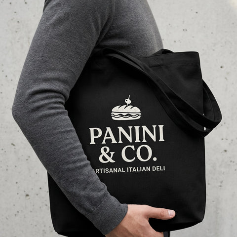 Image of 12 oz Canvas Tote Bag Plain - Black