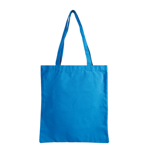 Image of 12 oz Canvas Tote Bag Plain - Sky Blue
