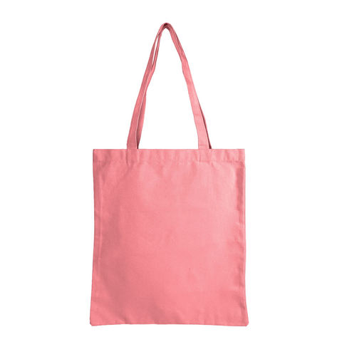 Image of 12 oz Canvas Tote Bag Plain - Pink