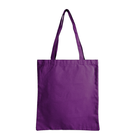 Image of 12 oz Canvas Tote Bag Plain - Purple