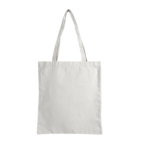 Image of 12 oz Canvas Tote Bag Plain - White