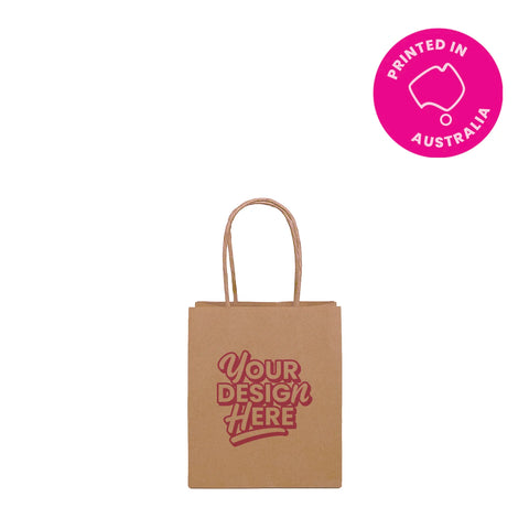 Image of Custom Printed Brown Kraft Paper Bag - Bambino