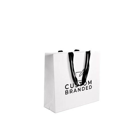Image of Custom Printed Medium White Premium Paper Bags