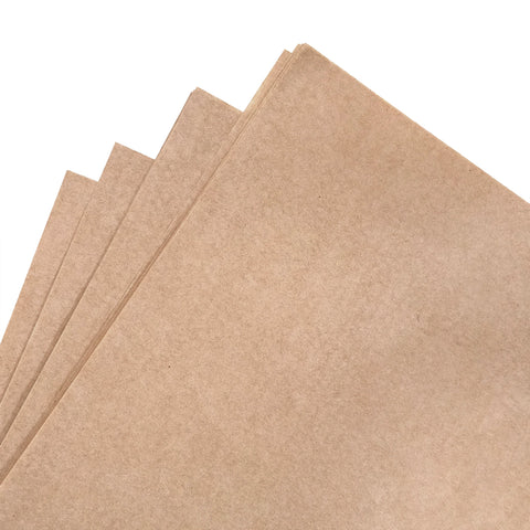 Image of Three sheets of brown paper on a white background
