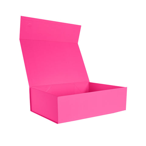 Custom Premium Magnetic Gift Box Neon Pink - Large