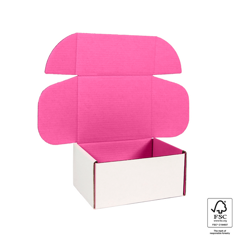 Image of Bright Pink Mailing Box - Medium