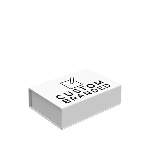 White large custom printed gift box. Magnetic closure and printed in Australia with your logo. Perfect for e-commerce or corporate gifting.