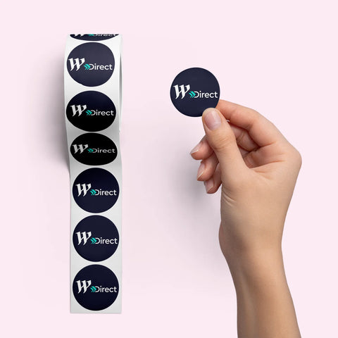 Image of Custom Printed White Matte Sticker Roll (150mm Circle)