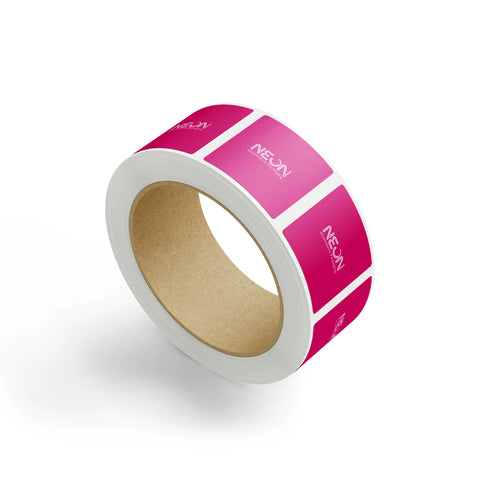 Image of Custom Printed White Gloss Sticker Roll (100x100)