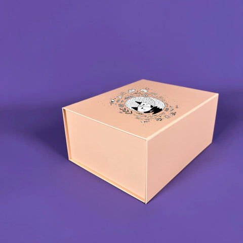 Medium Printed peach Gift box | NEON Packaging