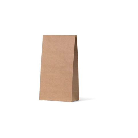 flat bottom large paper bag with white background