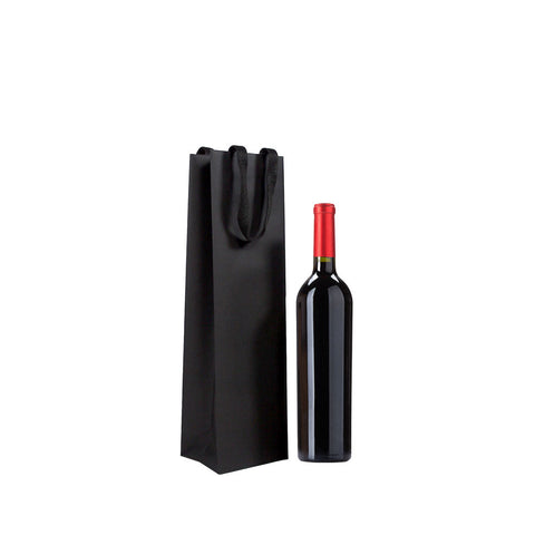 Black Single Premium Paper Wine Bag
