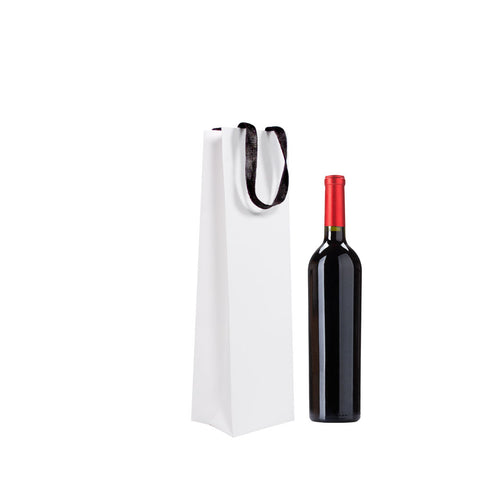White Single Premium Paper Wine Bag