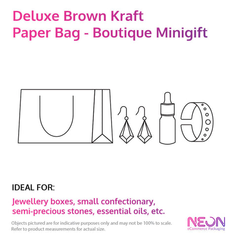 Deluxe Brown Kraft Paper Bags - Minigift