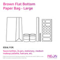 measurement of flat bottom paper bags