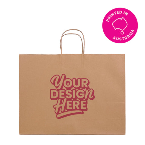 Image of Custom Printed Brown Kraft Paper Bag - Small Boutique