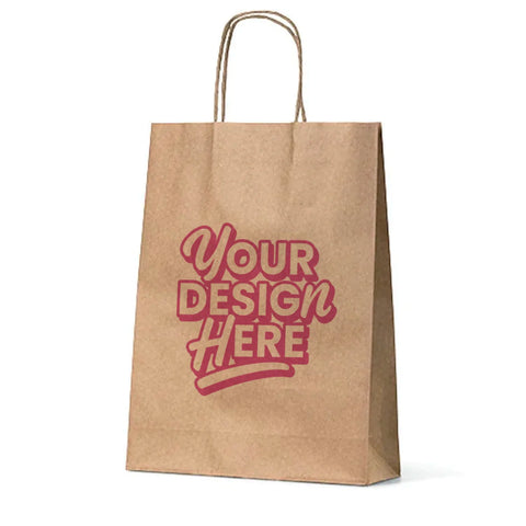 Image of Custom printed Brown Kraft Paper Bag - Small