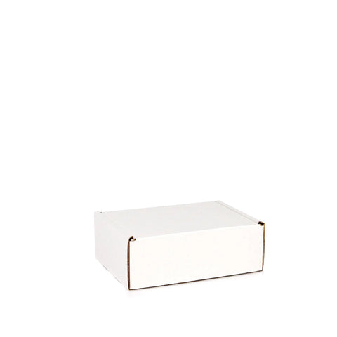 Self-Locking Mailing Box White and Brown - Small