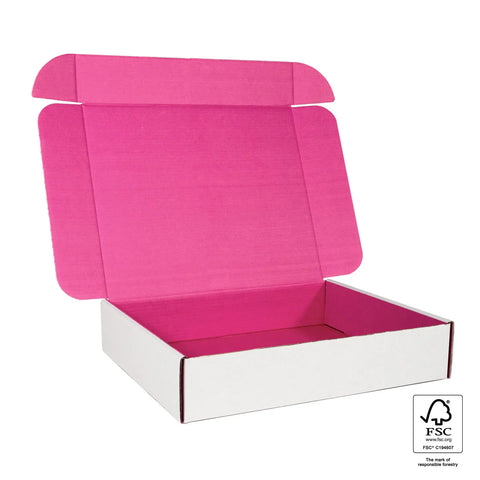 Printed Self-Locking Mailing Box Bright Pink - Extra Large