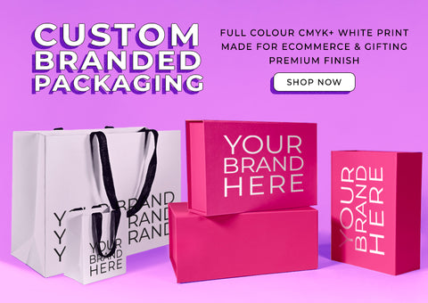White and Pink Custom Printed Gift Boxes | NEON eCommerce Packaging