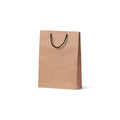 Deluxe Brown Kraft Paper Bag - Small Portrait with black handle