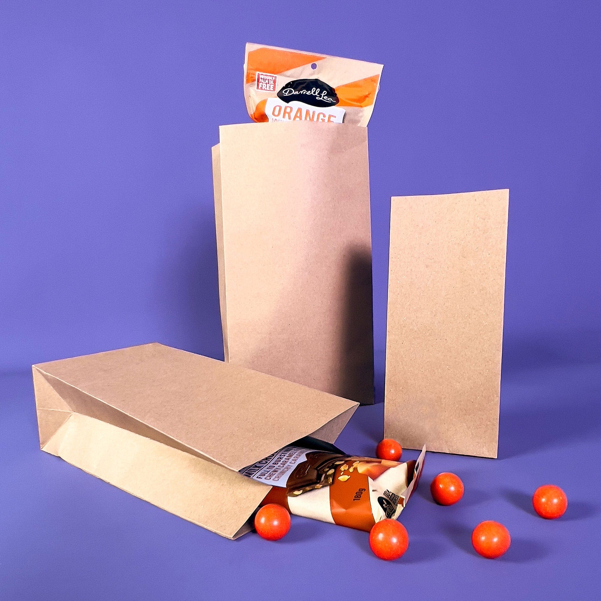 Flat Bottom Paper Bag - Medium with groceries