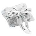 Custom White Satin Ribbon Printed Full Colour Brand/Logo