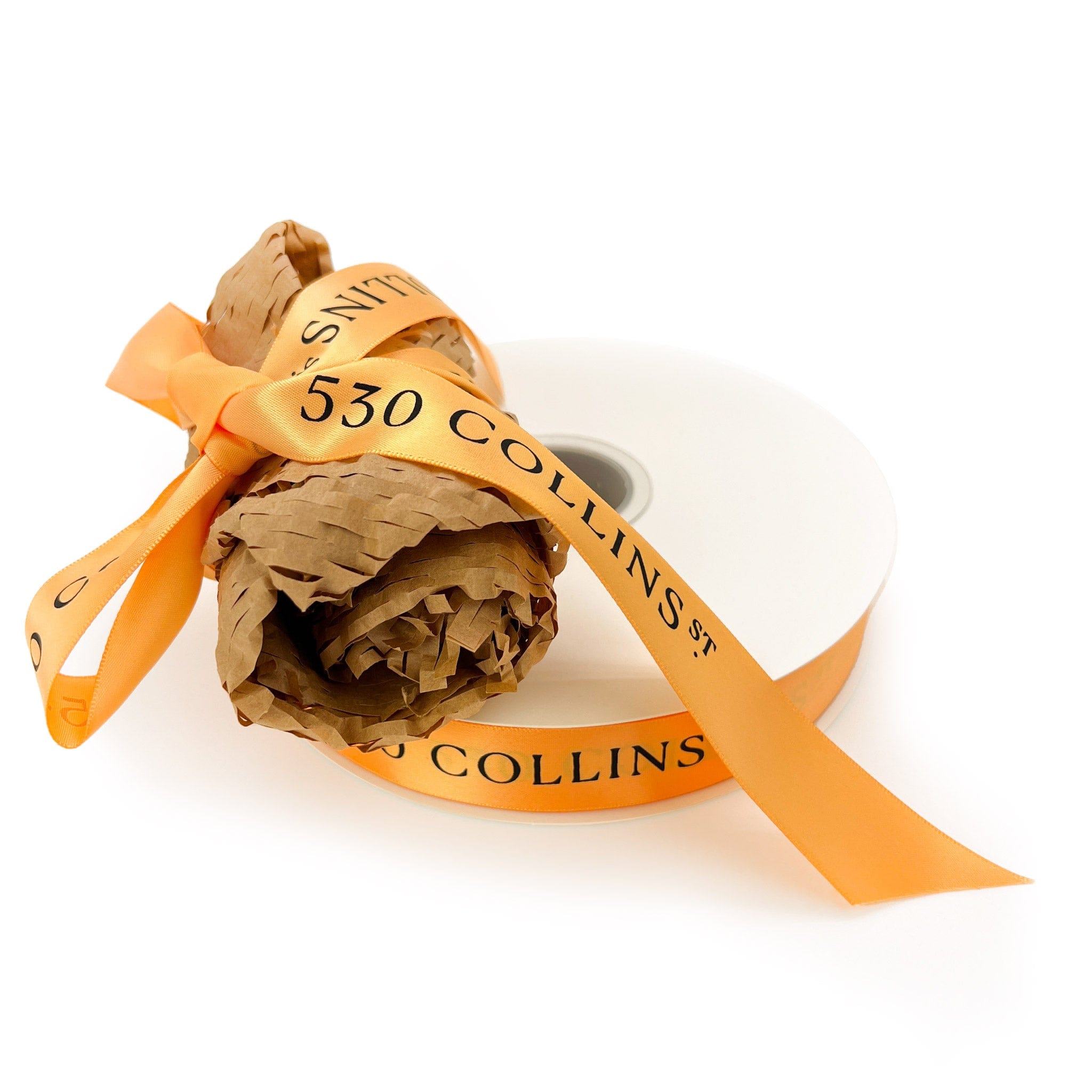 Custom Coloured Satin Ribbon Printed 1 Colour Brand/Logo - NEON eCommerce Packaging