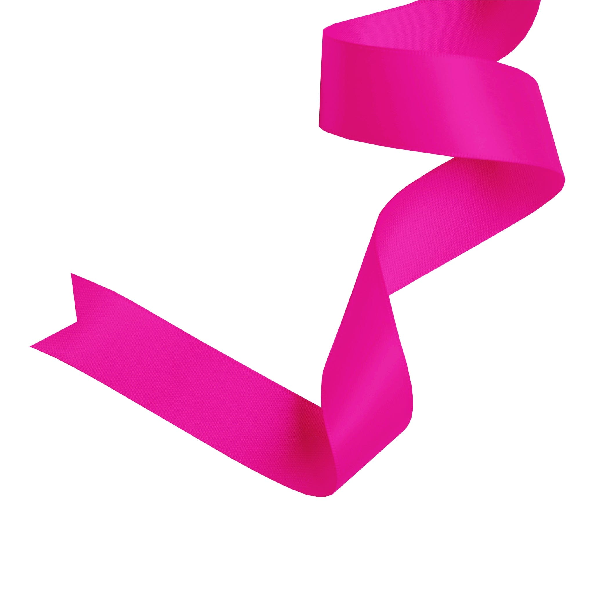 Hot Pink Satin Ribbon for Gift Wrapping & Breast Cancer Awareness | NEON