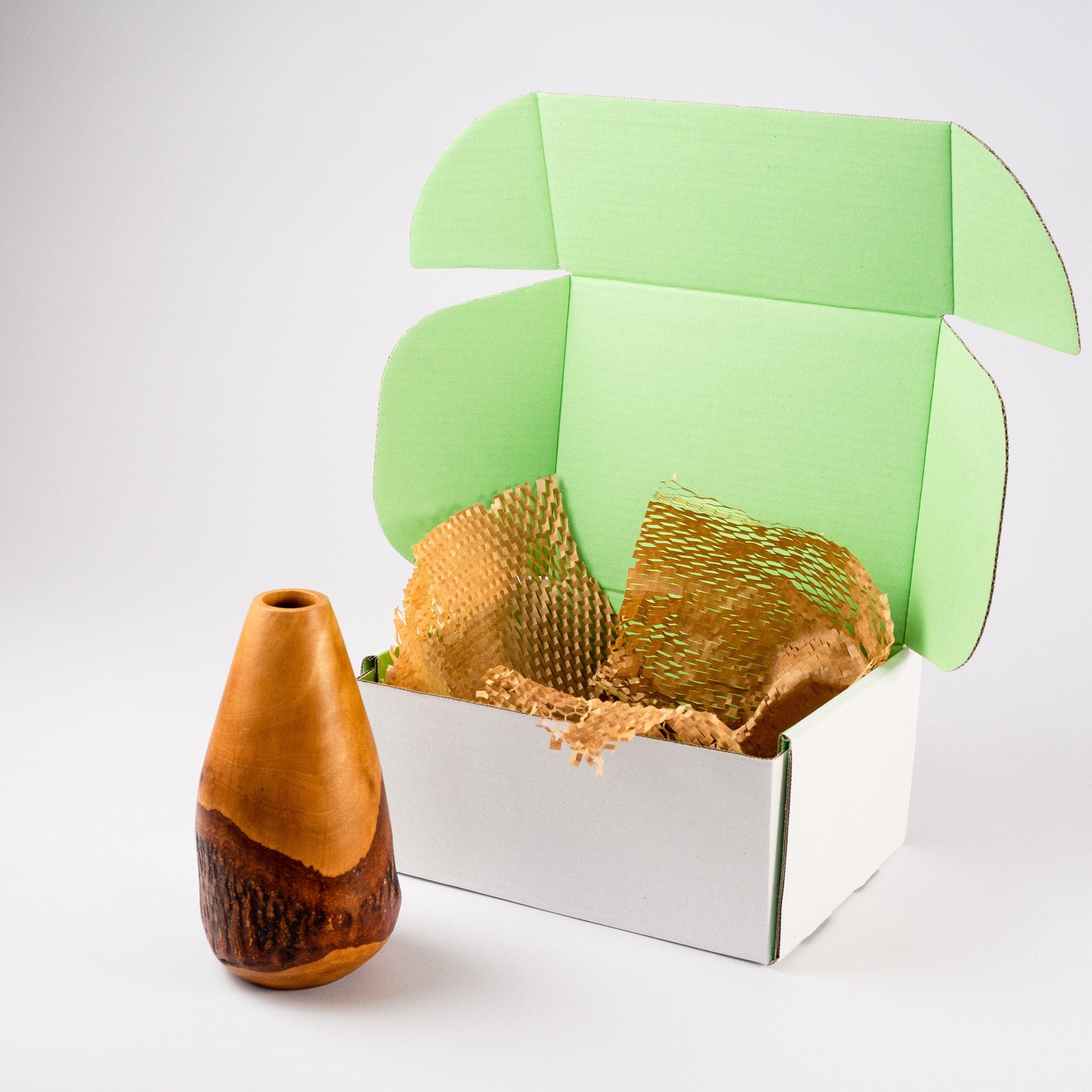 Self-Locking Mailing Box Pastel Green 100 percent recyclable cardboard