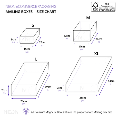mailing boxes reference for dimension